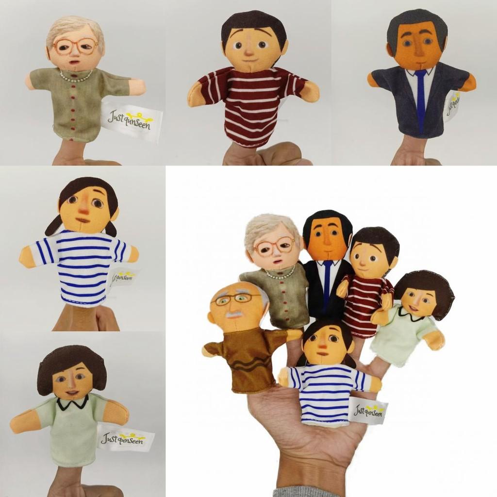 Adorable Family Character Plush Puppets For Interactive Storytelling And Playtime Fun