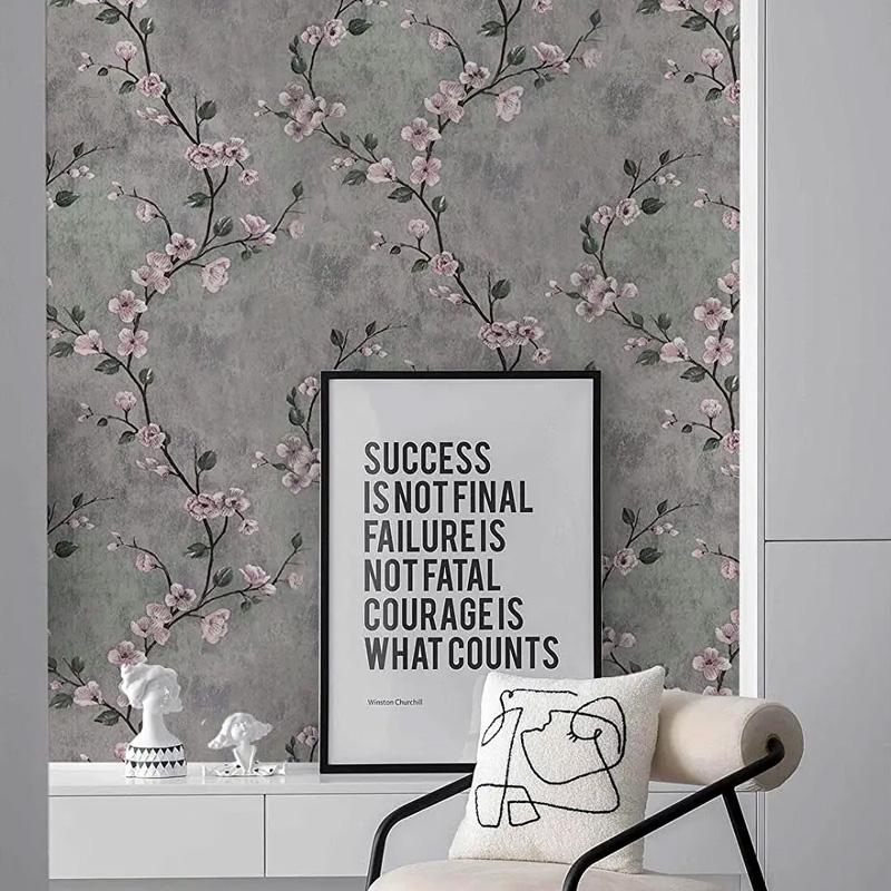 3M/5M/10M Vinylová fólie Samolepicí Květinová tapeta Odnímatelné PVC Vintage 3D tištěné