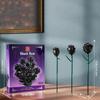 Non-Toxic 12 Pieces Black Rose Bundle Building Blocks Toys Model Flowers Bricks Toy Sets Desktop Ornament Valentine'S Day Christmas Gifts