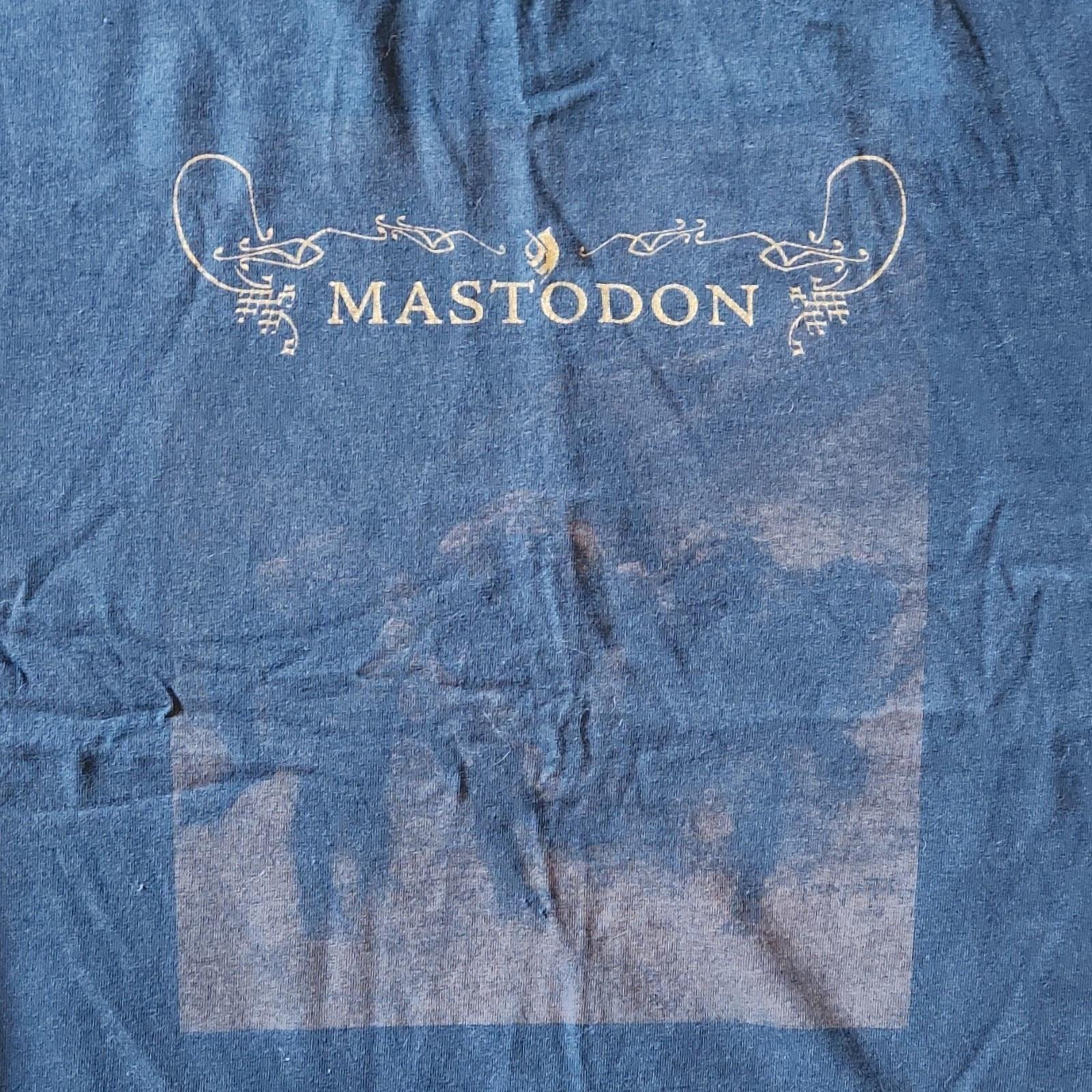 Vintage Mastodon Black shirt L double sided. Leviathan gold lettering Unisex T-Shirt XXXXL