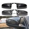 Excellent Facelifted Side Wing Modified for BMW X5 E70 X6 E71 2008-2013 Mirror Cover Caps Bright Black Carbon Fiber Colour