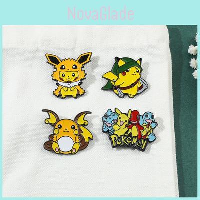 Cute Cartoon Pikachu Pokemon Metal Badge For Pet Lovers Creative And Stylish Pin Accessory