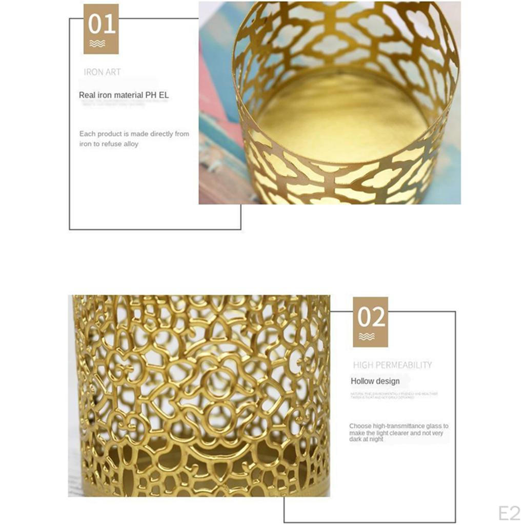 Portacandele cavo, mini candeliere decorativo da tavolo, supporto per lumini.