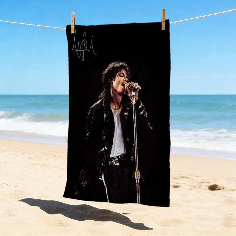 Michael Jackson Stylish Digital Printing Beach Towel Quickdrying Absorbent Blanket For Beach Pool Gym Travel