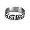 Viking Rune Design Titanium Steel Men's Ring Retro Norse Style