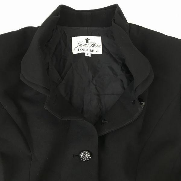 Jujin Plaza / Zweiteiler / Rockkostüm unterhalb des Knies [Damen 40 / L / Schwarz] Voll gefütterte formelle Jacke(GEBRAUCHT)