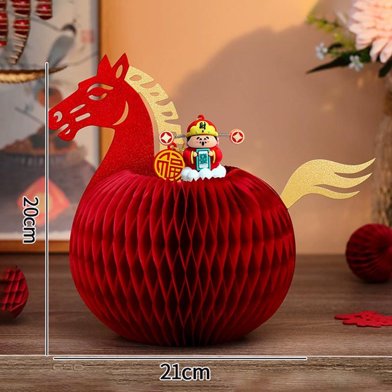 Wedding Room 3D Honeycomb  Ornament    Chinese Horse Year Decoration Carft  Wedding Spring Festival Party Decorations