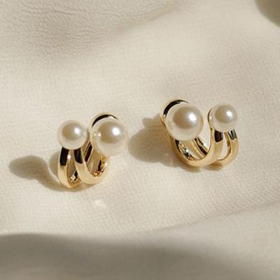 Boucles d'oreilles en perles Boucles d'oreilles pendantes boule de perles de base Boucles d'oreilles piercing simples