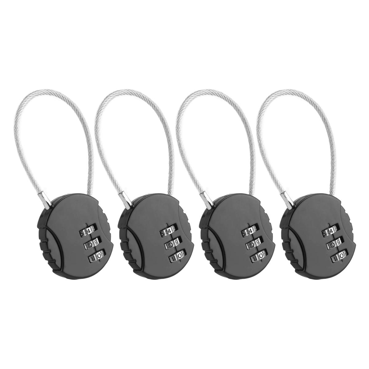 

BHBL 4 Pieces Combination Lock 3 Digit Outdoor Waterproof Padlock for School Gym Locker, Sports Locker, Fence, Toolbox, Gate China Mainland