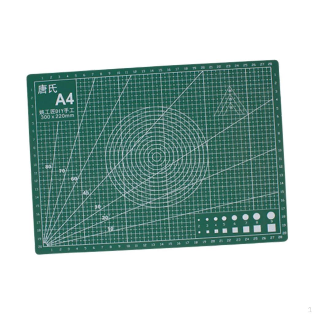 Cutting Pad Double Sided Gridded Table Protector PVC Material Clear Measurement Lines