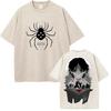 Lucilfer Graphic T-shirt Men Women Clothing Manga Washed Oversized T Shirt Summer Cotton Short Sleeve Tees