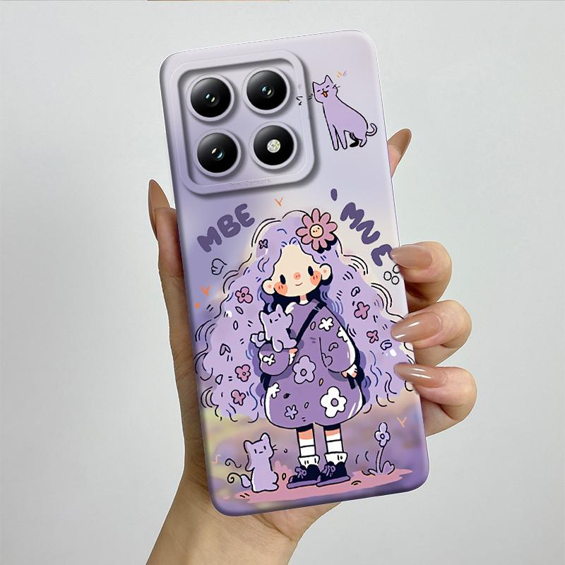 For Xiaomi 14T Pro Phone Case 14Tpro Soft Silicone TPU Sweet Painted Casing Cartoon Printed Shockproof Protective Back Cover