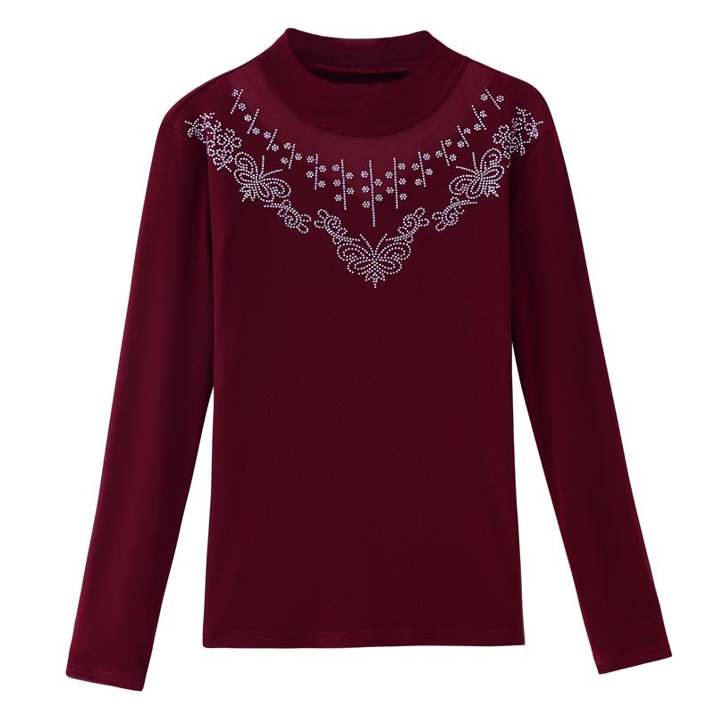 New Winter Style Stylish Slim Base Shirt with Half High Neck Versatile Top Temperament Solid Color Long-sleeved T-shirt