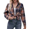 Women's 2024 Oversize Loose Plaid Shirt - European & American Casual Autumn/Winter Fashion