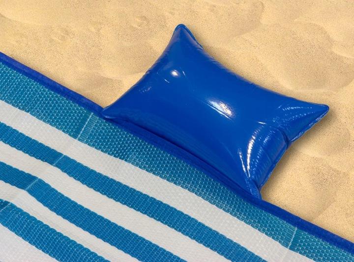 Mata Na Plażę Plażowa Składana Koc Torba Poduszka Piknik Zielona Ag366A