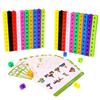 50/100Pcs Home School Preschool Connected Cube Toys For Mathematical Counting Plastic Counting
