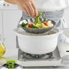9Inches Stainless Steel Lotus Steaming Tray Pot Rack Foldable Food Steamer Kitchen Fruit Drain Basket Cooking Accessories
