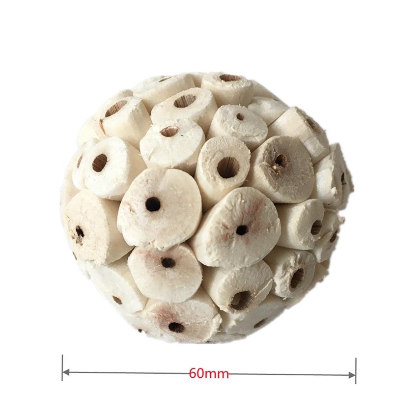 3Pcs Bird Shreddable Sola Balls Parrot Foraging Toy Natural Material for Cockatoo African for Grey Macaw