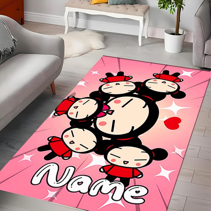 Custom Personalization Pucca Area Rug - Perfect For Kitchen, Bathroom,Laundry Room Decor Large Size Available,Gift All Seasons
