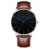 Men's Minimalist Quartz Watch Big Dial Luminous Needle Business Watch for Business Meeting Dating