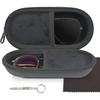 1pc Double Mirror Box, With Zipper Closure & Clip,Portable Eyewear Storage Box for 2 Glasses,Sunglasses Holder, Colored Contacts