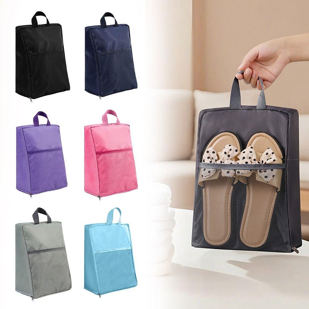 Multifunction Hand-Held Shoe Storage Bag Dustproof Zipper Golf Shoe Bags Clothing Organizer Bags Travel Outdoor