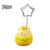 Star-shaped Metal Display Stand Animal Shaped Resin Note Holder, Cute Desk Memo Photo Clip Stand, Blue Dumpling Figure Creative Office Desktop Decor,