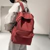 Men Large Capacity Backpack Women Solid Color Backpack Junior Senior High School Student Schoolbag