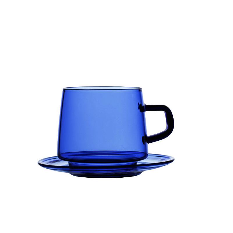 350ml sticlă rezistentă la căldură pahare de cafea colorate cu mâner lapte de uz casnic mic dejun ceașcă Nordic modern cană potabilă pahar