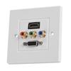 HDMI VGA 3RCA Threeinone Integrated Multimedia Wall Panel Audio Video Socket