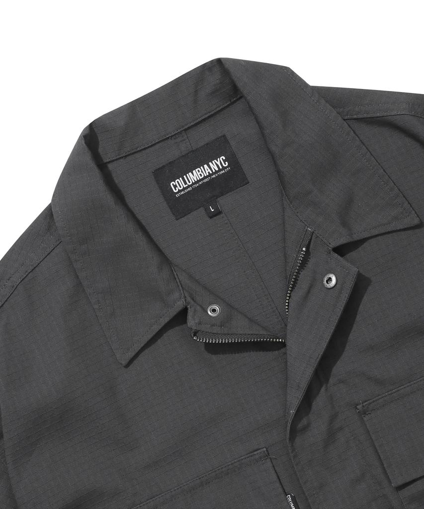 COLUMBIA UNIVERSITY Nyc Blackseries Utility S/S Shirts Jacket Charcoal