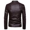 Fashion Men  Winter Warm Casual Leather Zipper Long Sleeve Jacket Coat Top