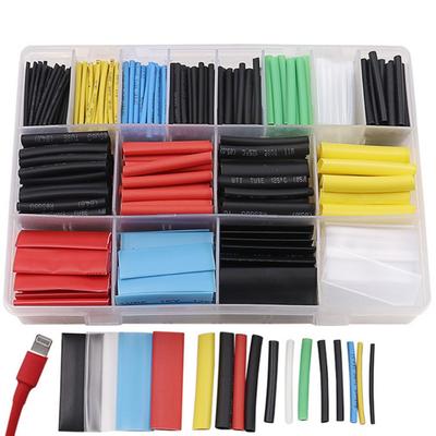 1BOX Color Shrink Tube Wire Insulation Sleeve 580pcs Waterproof Flame Retardant Heat Shrink Tube Combination Heat Shrink Tube Box