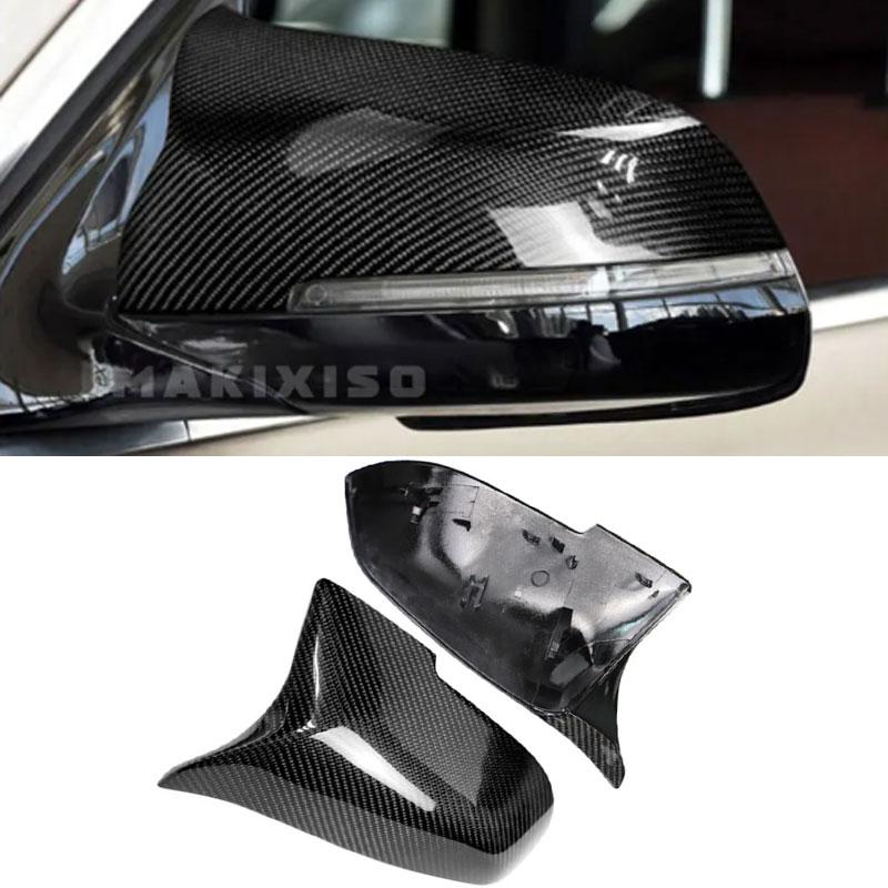 Carbon Fiber Look Black Car Kryt zpětného zrcátka pro BMW řady 5 6 7 F10 F11 F18 F07 F12 F13 F06 F01 F02 LCI