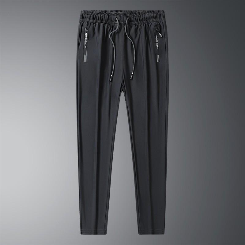Übergröße Eis-Seide Herren Schnelltrocknende Sporthose, Sommer Dünn Elastisch, Locker & Atmungsaktiv.