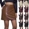 Women's Leather Bodycon Skirt with Zipper, Color