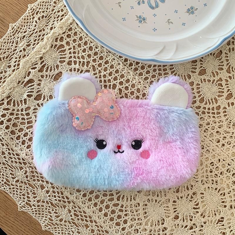 

Цветной пенал плюшевые пеналы для девочек Trousse милый бант Kalemlik школьные принадлежности пенал