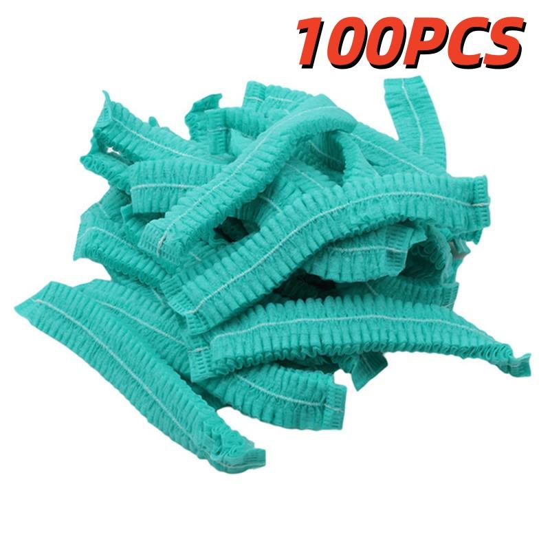 100Pcs/Pack Disposable Hair Head Covers Net Bouffant Dustproof Anti Dust Caps Breathable Shower Bathing Hats Kitchen