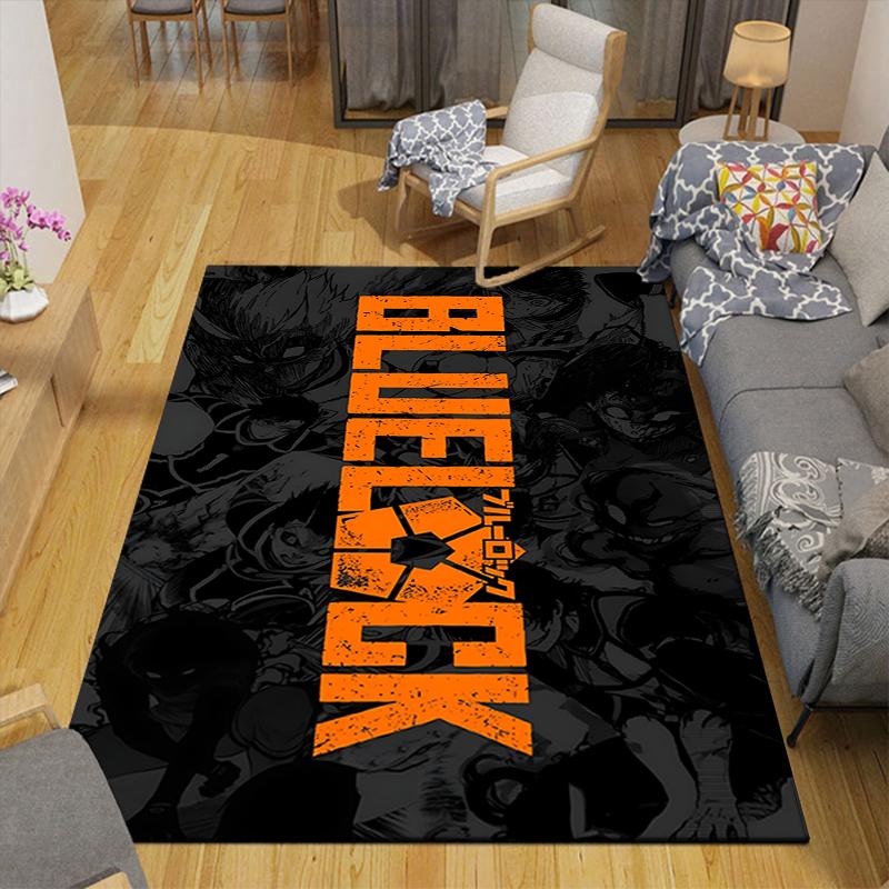 1Pc Blue Lock Heroic Pursuit Rug, Office Carpet Indoor Outdoor Doormat, Non-Slip, Comfortable, Living, Christmas Halloween, Xmas Gift S1452