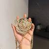 New Beaded Handheld Metal Lipstick Bags Small Gold Chain Crossbody Bag Silver Elegant Shoulder Bag Women