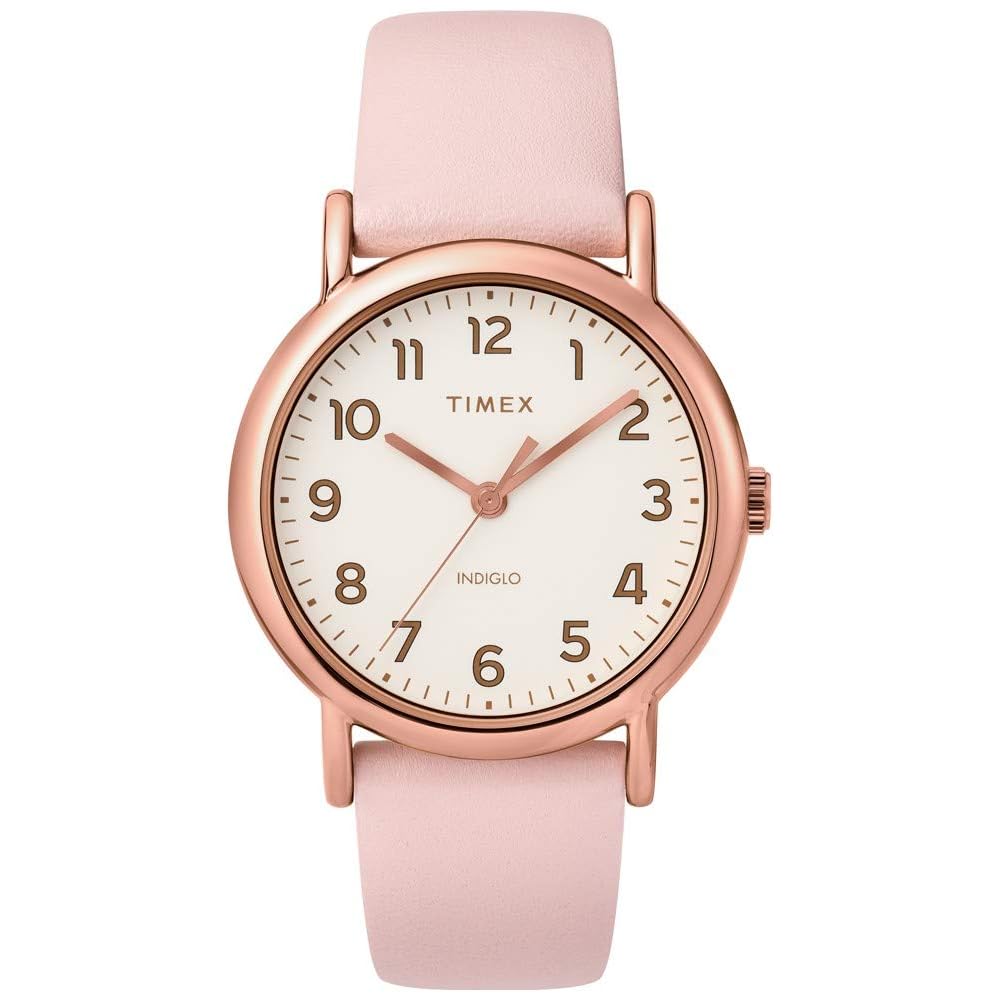 Timex Weekender 38mm Pink Strap Watch Casual Style