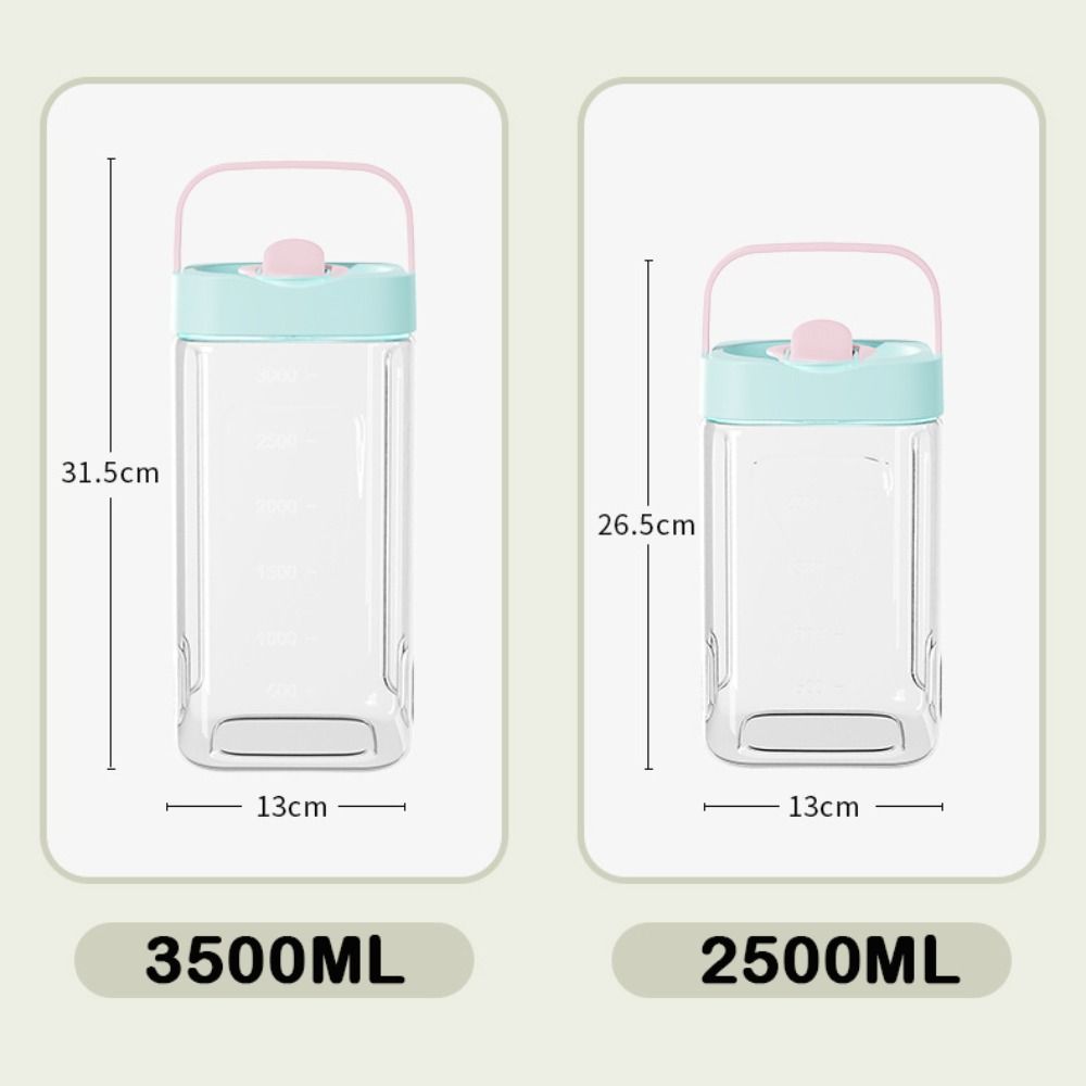 New 2.5L/3.5L Water Bottle with Faucet Large Capacity Portable Cold Water Bottle Transparent Drinking Bottle Outdoor Camping