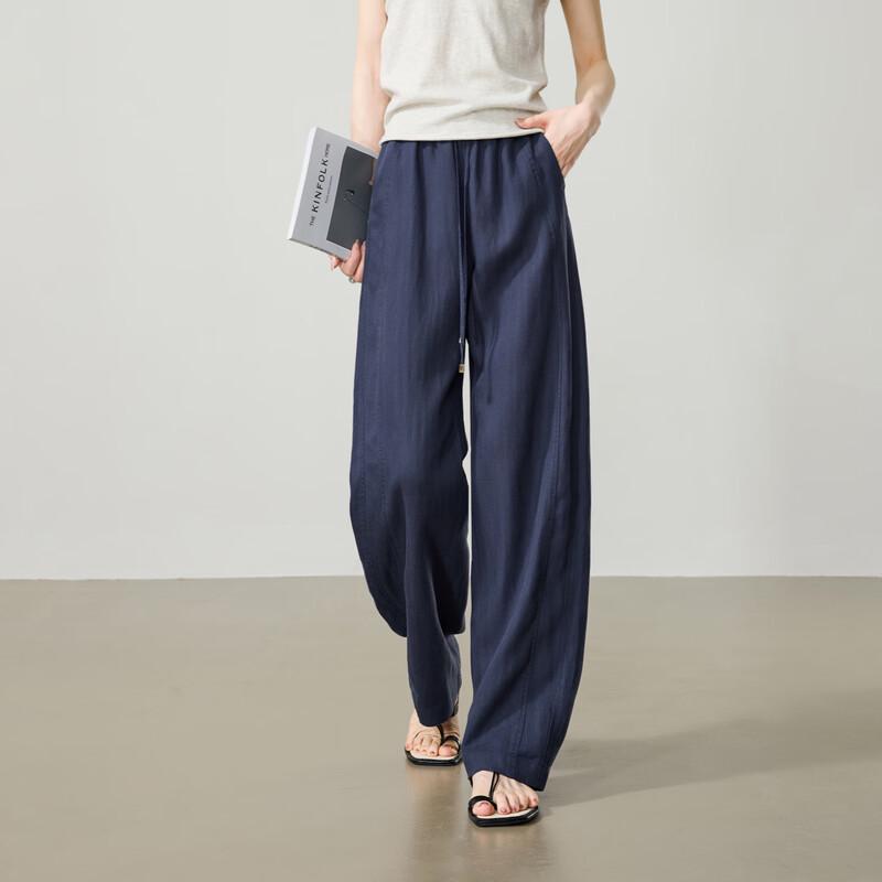 ESE-Y Women s High-Waist Lyocell Linen Wide-Leg Pants 30