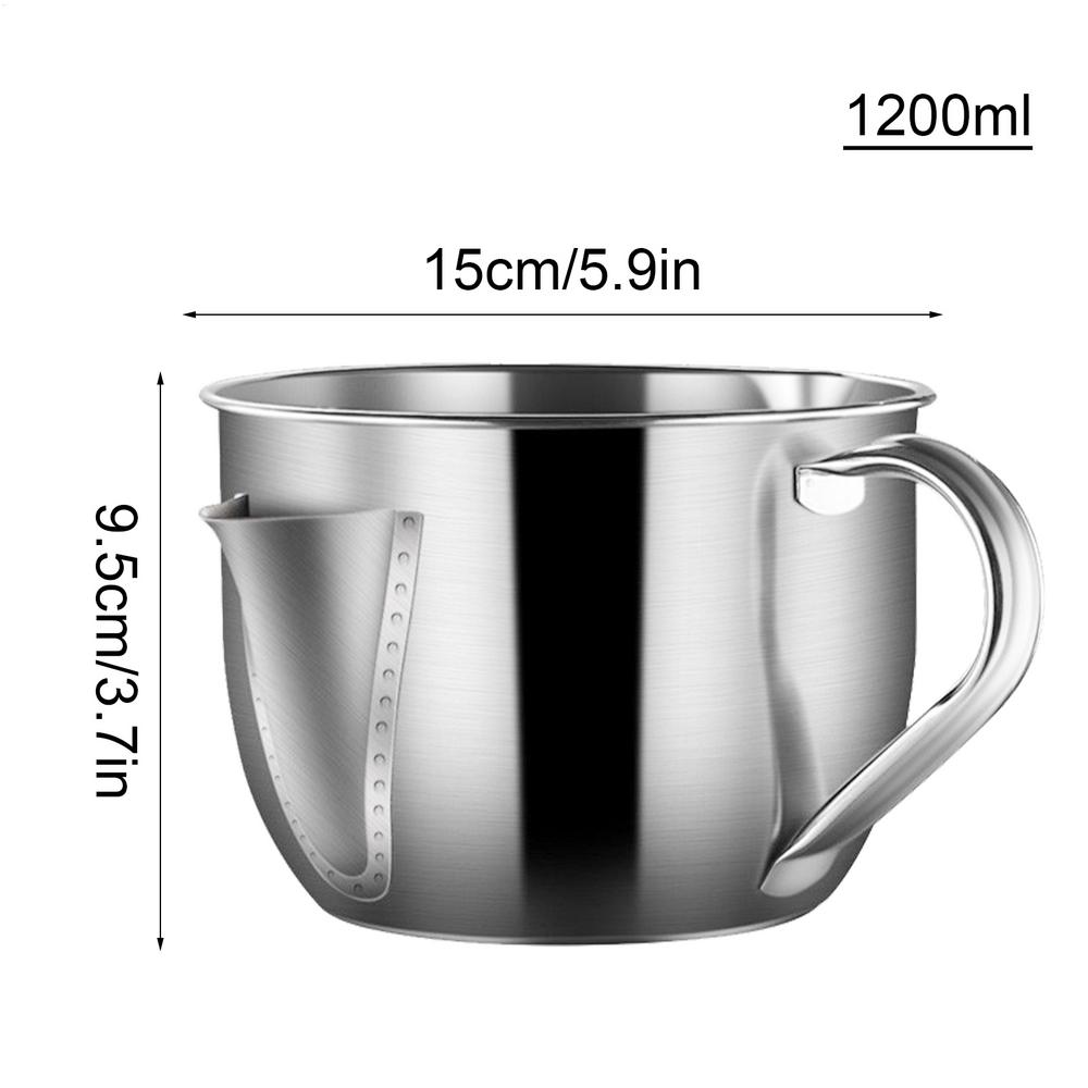 

Fat Separator for Cooking Multifunctional Grease Separator Fat and Gravy Separator Strainer Stainless Steel Gravy Oil Grease серый