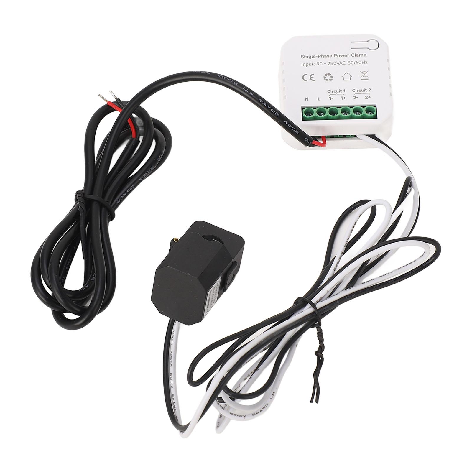 

Smart Energy Monitor for ZigBee KWh Power Electricity Usage Meter with 80A Clamp Current Transformer 90‑250VAC