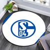 FC Schalke 04 Pattern Round rug,Carpet Rug for Living Room Bedroom Playroom ,Non-slip Floor Mat,Holiday Gifts and Birthday Gifts.