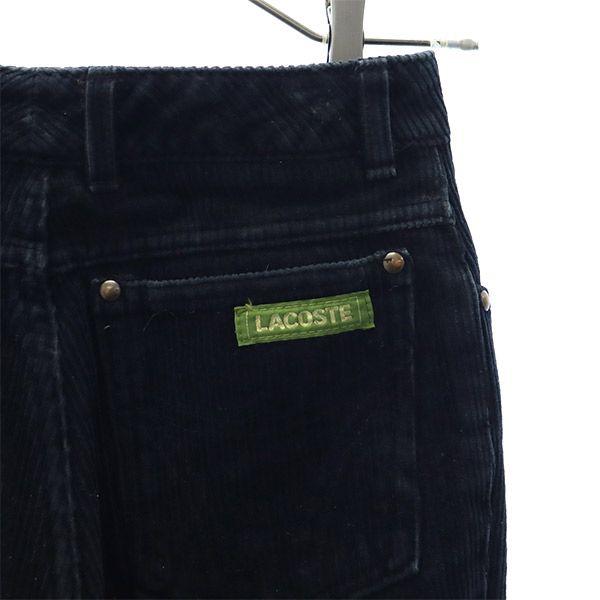 Lacoste Logo Patch Corduroy Pants 38 Navy Women Used