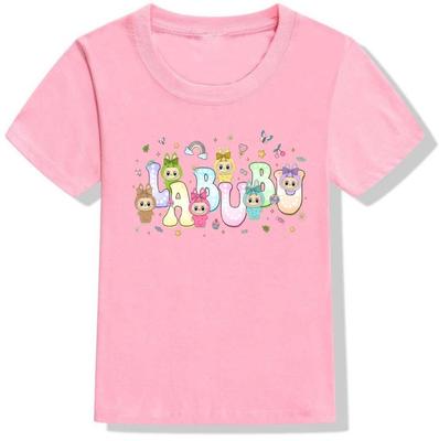 Camiseta Labubu Montage para Niños Linda Viral Regalo de Cumpleaños para Adultos Camiseta Top Niña Niños