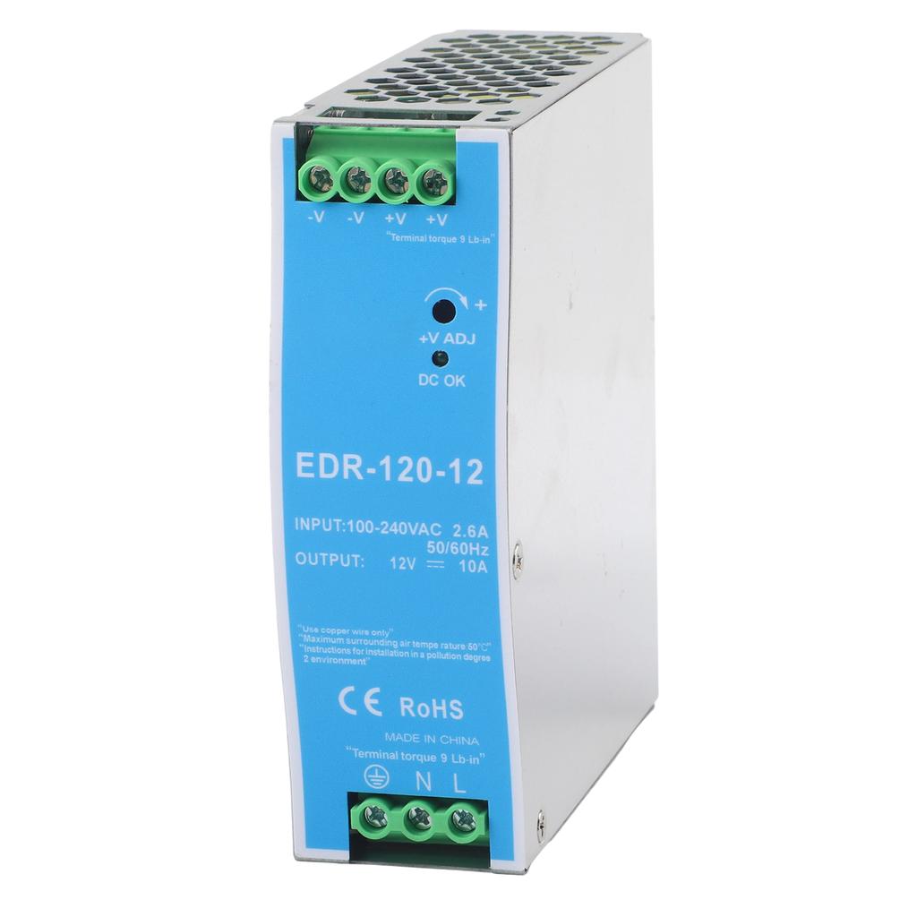 12V 120W DC rail switching power supply for electromechanical equipment with overload and short circuit protection