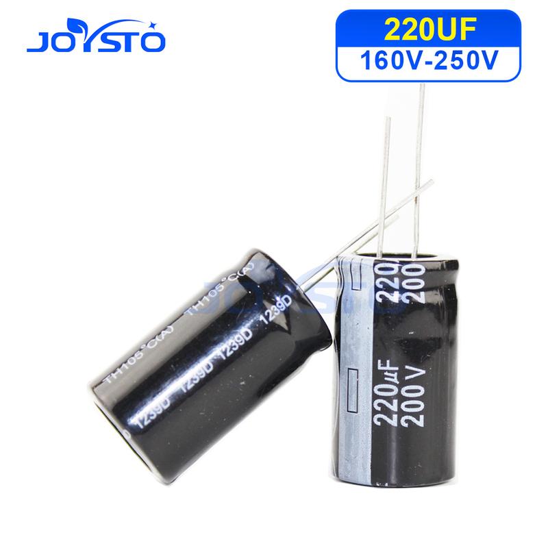 10 Stück Originaler Aluminium-Elektrolytkondensator 220UF 160V 200V 250V Mehrere Spezifikationen 220UF Schwarz